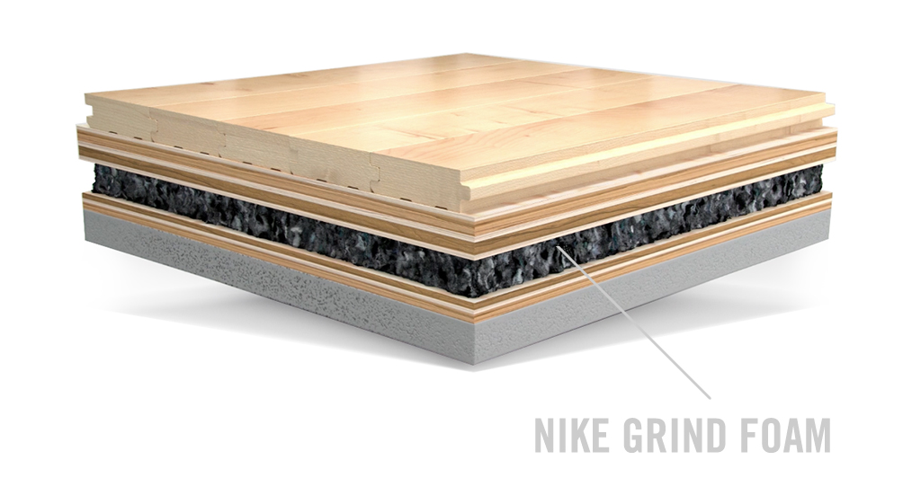 recycled basketball flooring nike store